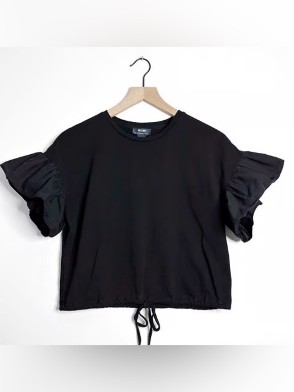 Anthropologie Maeve Flutter Sleeve Top